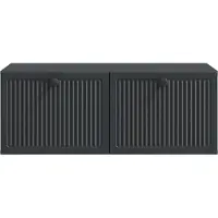 vidaXL Wandmontage TV-kast Zwart 78,5 x 41 x 30 cm Bewerkt hout