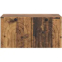 vidaXL Wandmontage TV-kast Oud hout 59,5 x 41 x 30 cm Bewerkt hout