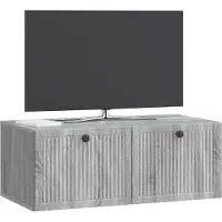vidaXL Wandmontage TV-kast Grijs sonoma 78,5 x 41 x 30 cm Bewerkt hout