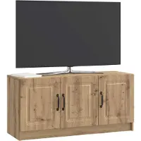 vidaXL TV Kast 99 x 34,5 x 47 cm Artisanaal eiken Bewerkt hout