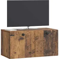 vidaXL Wandmontage TV-kast 59,5 x 31 x 30 cm Oud hout