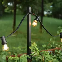 LumenXL Hangende metalen palen met haken 45 cm – set van 4 voor buiten