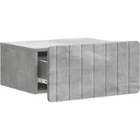 vidaXL Muurbevestigde Nachttafel 2 st Betongrijs 49 x 34,5 x 24 cm