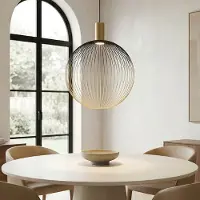 LumenXL Hanglamp Nobla van zwart met goud metaal Ø40 cm