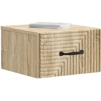 vidaXL Muurbevestigde Nachttafel Sonoma Eiken 34,5 x 33 x 20 cm