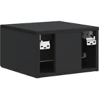 vidaXL Muurbevestigde Nachttafel Zwart 33 x 34,5 x 20 cm Bewerkt hout