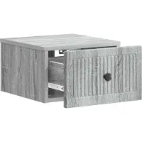 vidaXL Muurbevestigde Nachttafel 2 st Grijs sonoma 33 x 34,5 x 20 cm