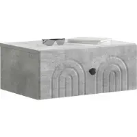 vidaXL Muurbevestigde Nachttafel 2 st Betongrijs 49 x 34,5 x 20 cm