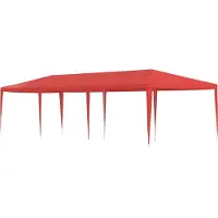 vidaXL Partytent Rood 900 x 300 x 255 cm PE en staal