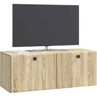 vidaXL Wandmontage TV-kast 78,5 x 31 x 30 cm Sonoma Eiken Bewerkt hout