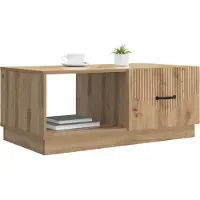 vidaXL Salontafel Artisanaal eiken 90 x 50 x 37 cm Bewerkt hout