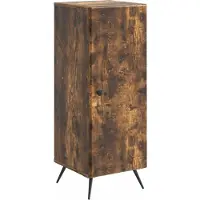 vidaXL Dressoir Gerookt eiken 33 x 34,5 x 90 cm Bewerkt hout