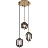 Globo Gouden Hanglamp Blacky I 3 Lichts