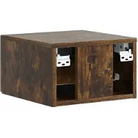 vidaXL Muurbevestigde Nachttafel 2 st Gerookt eiken 34,5 x 33 x 20 cm