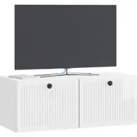 vidaXL Wandmontage TV-kast Hoogglans Wit 78,5 x 31 x 30 cm