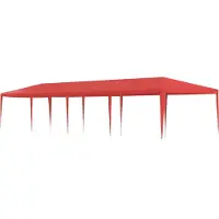 vidaXL Partytent Rood 1200 x 300 x 255 cm PE en staal