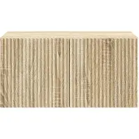 vidaXL Wandmontage TV-kast 59,5 x 41 x 30 cm Sonoma Eiken Bewerkt hout