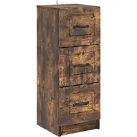 vidaXL Ladekast Gerookt eiken 33 x 34,5 x 87 cm Bewerkt hout