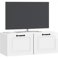 vidaXL Wandmontage TV-kast Hoogglans Wit 78,5 x 31 x 30 cm