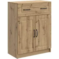 vidaXL Dressoir Artisanaal eiken 66 x 34,5 x 87 cm Bewerkt hout