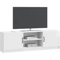 vidaXL TV Kast Hoogglans Wit 150 x 31 x 47 cm Bewerkt hout