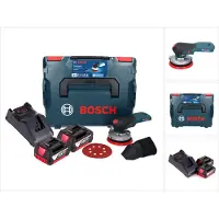Bosch GEX 18V-125 Professionele snoerloze excenterschuurmachine 18 V 125 mm borstelloos + 2x accu 4.0 Ah + lader + L-BOXX