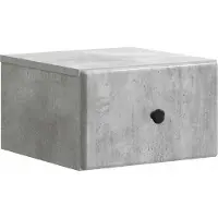 vidaXL Muurbevestigde Nachttafel 2 st Betongrijs 34,5 x 33 x 20 cm
