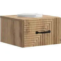vidaXL Muurbevestigde Nachttafel Artisanaal eiken 34,5 x 33 x 20 cm