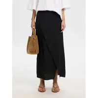 Selected Maxi Wikkelrok Dames Zwart 40