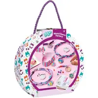 Totum Metal Charm Factory Knutselkoffer - 6 armbandjes maken - Met 6 metalen bedels - Herbruikbaar - Speelgoed Kinderen - Knutselen - Voor meisjes en jongens - Vanaf 6 jaar