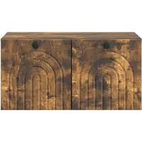 vidaXL Wandmontage TV-kast Gerookt eiken 59,5 x 41 x 30 cm