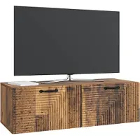 vidaXL Wandmontage TV-kast Oud hout 98 x 41 x 30 cm Bewerkt hout