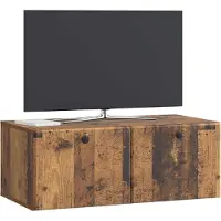 vidaXL Wandmontage TV-kast 78,5 x 41 x 30 cm Oud hout Bewerkt hout