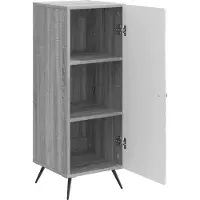 vidaXL Dressoir Grijs sonoma 33 x 34,5 x 90 cm Bewerkt hout
