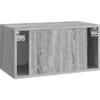 vidaXL Wandmontage TV-kast Grijs sonoma 59,5 x 31 x 30 cm Bewerkt hout