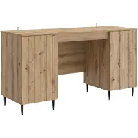 vidaXL Bureau Artisanaal eiken Bewerkt hout 142,5 x 50 x 75 cm