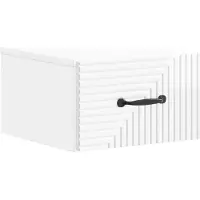 vidaXL Muurbevestigde Nachttafel 2 st Hoogglans Wit 34,5 x 33 x 20 cm