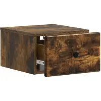 vidaXL Muurbevestigde Nachttafel Gerookt eiken 34,5 x 33 x 20 cm
