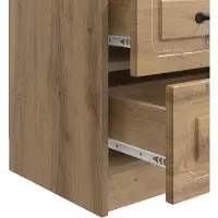 vidaXL Nachtkastje Artisanaal eiken 43 x 34,5 x 44,5 cm Bewerkt hout