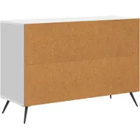 vidaXL Dressoir met lade Hoogglans Wit 89 x 34,5 x 60 cm Bewerkt hout