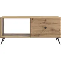 vidaXL Salontafel Artisanaal eiken 90 x 50 x 40 cm Bewerkt hout