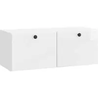 vidaXL Wandmontage TV-kast 78,5 x 31 x 30 cm Hoogglans Wit