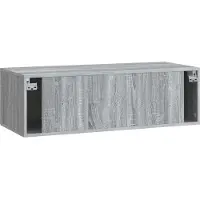 vidaXL Wandmontage TV-kast Grijs sonoma 98 x 41 x 30 cm Bewerkt hout
