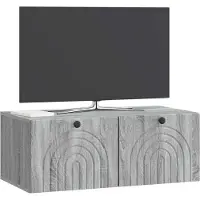vidaXL Wandmontage TV-kast Grijs sonoma 78,5 x 41 x 30 cm Bewerkt hout