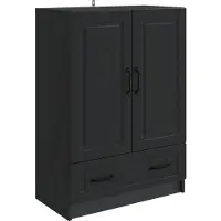 vidaXL Dressoir met lade Zwart 66 x 34,5 x 92 cm Bewerkt hout