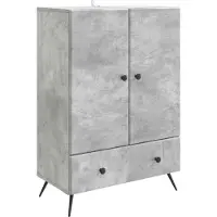 vidaXL Dressoir Betongrijs 66 x 34,5 x 95 cm Bewerkt hout
