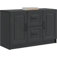 vidaXL Dressoir Zwart 89 x 34,5 x 57 cm Bewerkt hout