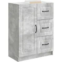 vidaXL Dressoir met lade Betongrijs 66 x 34,5 x 87 cm Bewerkt hout