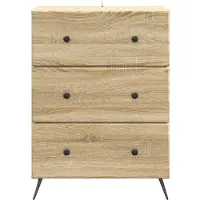 vidaXL Ladekast Sonoma Eiken 66 x 34,5 x 90 cm Bewerkt hout