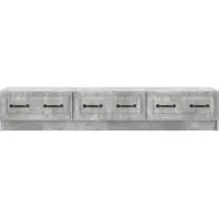 vidaXL TV Kast 147 x 34,5 x 27 cm Betongrijs Bewerkt hout
